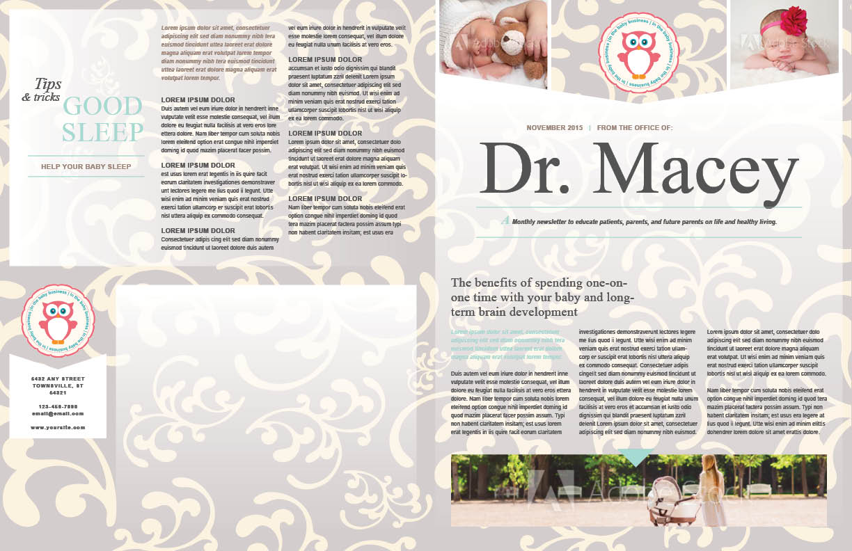 OBGYN newsletter pages 1 and 4