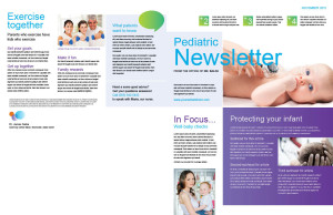 Pediatric newsletter pages 1 and 4
